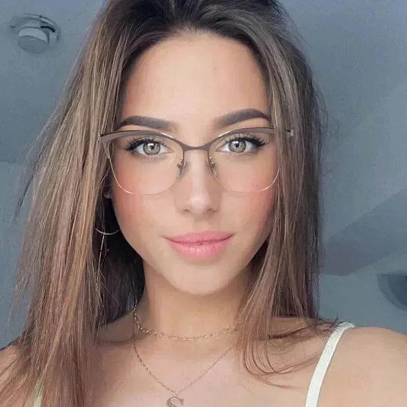 Metal Optic Glasses Frame Square Plain Color Anti Blue Light for Women and Men - EX-STOCK Canada