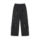 Metal Snap Fastener Detachable Webbing Multi-pocket Wide Leg Straight Overalls - EX-STOCK Canada