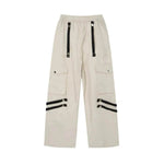 Metal Snap Fastener Detachable Webbing Multi-pocket Wide Leg Straight Overalls - EX-STOCK Canada