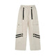 Metal Snap Fastener Detachable Webbing Multi-pocket Wide Leg Straight Overalls - EX-STOCK Canada