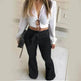 Women Wide Leg Denim Jeans High rise Wide leg bootcut Pants Trouser for Women - EX-STOCK Canada