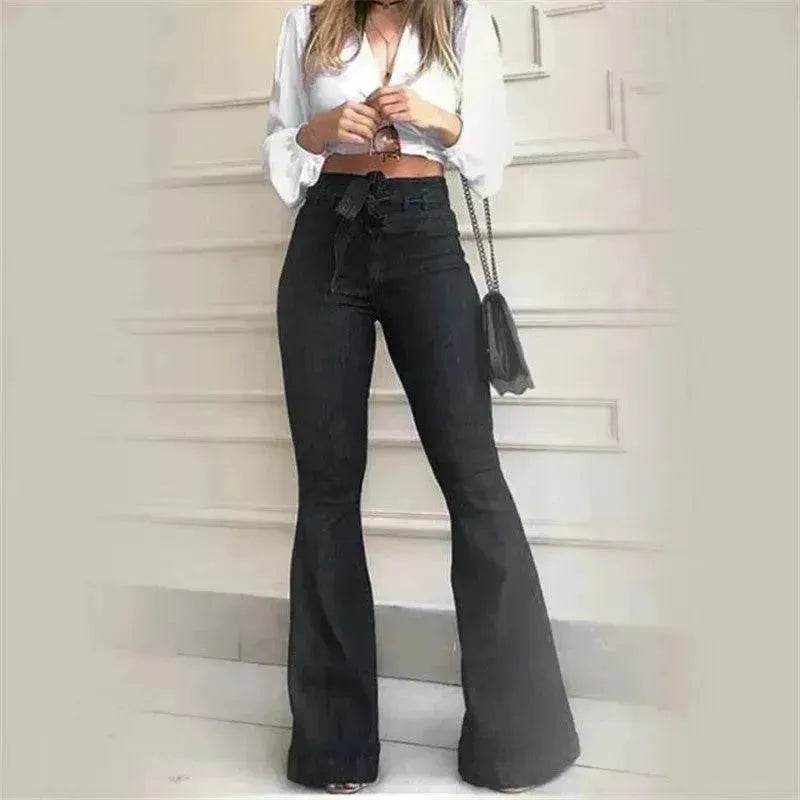 Women Wide Leg Denim Jeans High rise Wide leg bootcut Pants Trouser for Women - EX-STOCK Canada