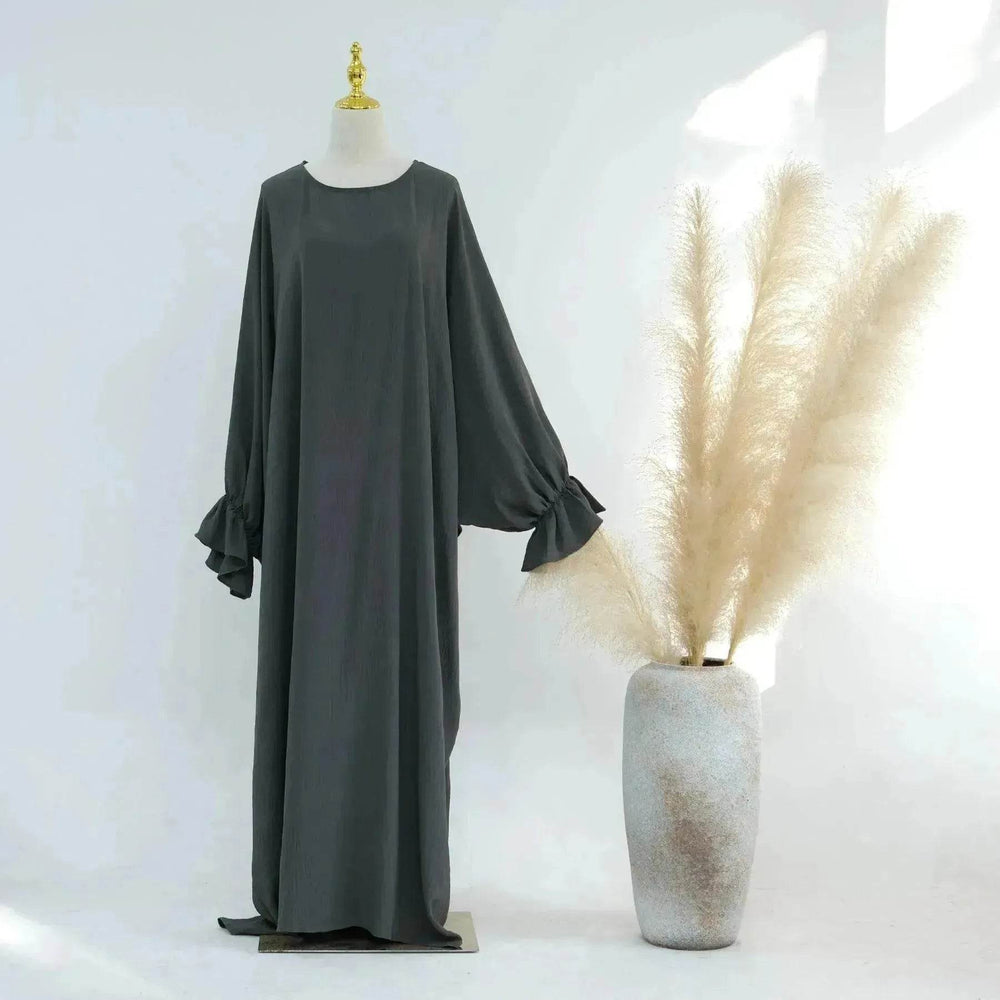 Middle East Dubai Turkey Solid Color Dress Leisure - EX-STOCK Canada