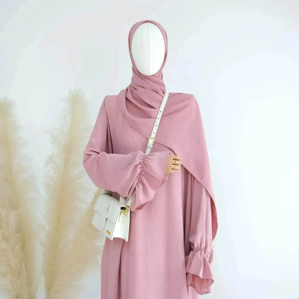 Middle East Dubai Turkey Solid Color Dress Leisure - EX-STOCK Canada