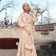 Middle East Europe and the United States Puff Sleeve Bandage More Wear French Robe Dress - EX-STOCK Canada