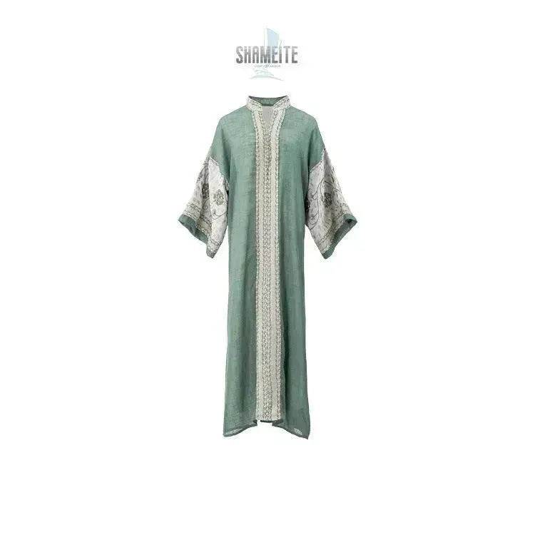 Middle East Foreign Trade Arab Robe New Embroidered Women's Gown - EX-STOCK Canada
