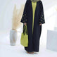 Middle East Turkey Dubai Clover Embroidery Elegant Cardigan Dress - EX-STOCK Canada
