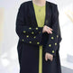 Middle East Turkey Dubai Clover Embroidery Elegant Cardigan Dress - EX-STOCK Canada