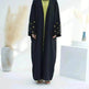 Middle East Turkey Dubai Clover Embroidery Elegant Cardigan Dress - EX-STOCK Canada