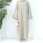 Middle East Turkey Loose Plus Size Elegant Dress Robe - EX-STOCK Canada