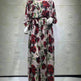Middle Eastern Turkey Ruffled Rose Printed Bohemian Dress - EX-STOCK Canada