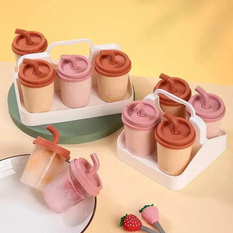 Milky Tea Cup Four Grid Ice Tray Ice-cream Mould - EX-STOCK Canada