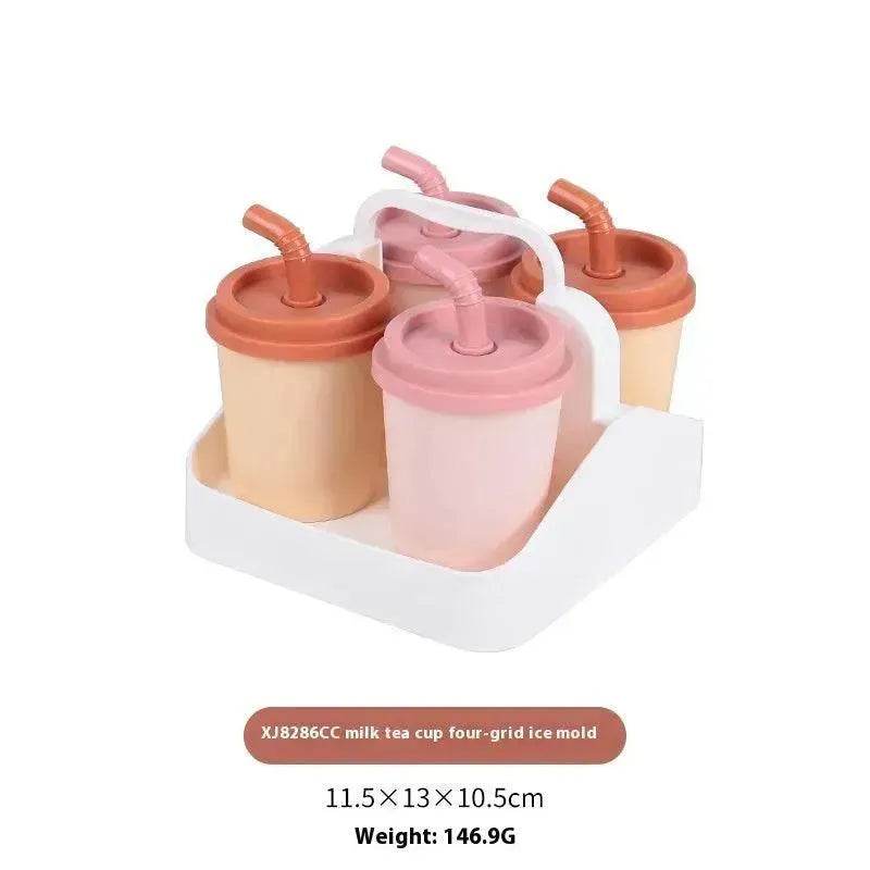 Milky Tea Cup Four Grid Ice Tray Ice-cream Mould - EX-STOCK Canada