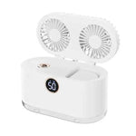 Mini Air Conditioner Fan Air Cooler USB Portable Table Top Desktop Fan Cooling with 3 Wind Speed LED Light for Home Office - EX-STOCK Canada