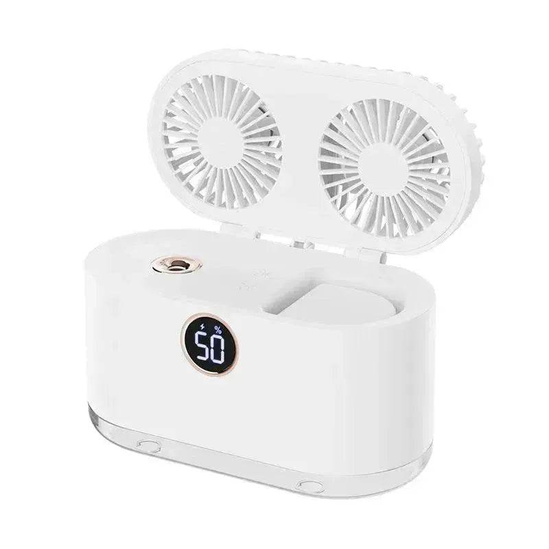 Mini Air Conditioner Fan Air Cooler USB Portable Table Top Desktop Fan Cooling with 3 Wind Speed LED Light for Home Office - EX-STOCK Canada