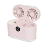 Mini Air Conditioner Fan Air Cooler USB Portable Table Top Desktop Fan Cooling with 3 Wind Speed LED Light for Home Office - EX-STOCK Canada