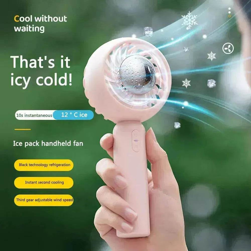 Mini Handheld Mute Fan Semiconductor Refrigeration Cooling Portable Air Conditioner Battery USB Rechargeable Fan Outdoor - EX-STOCK Canada