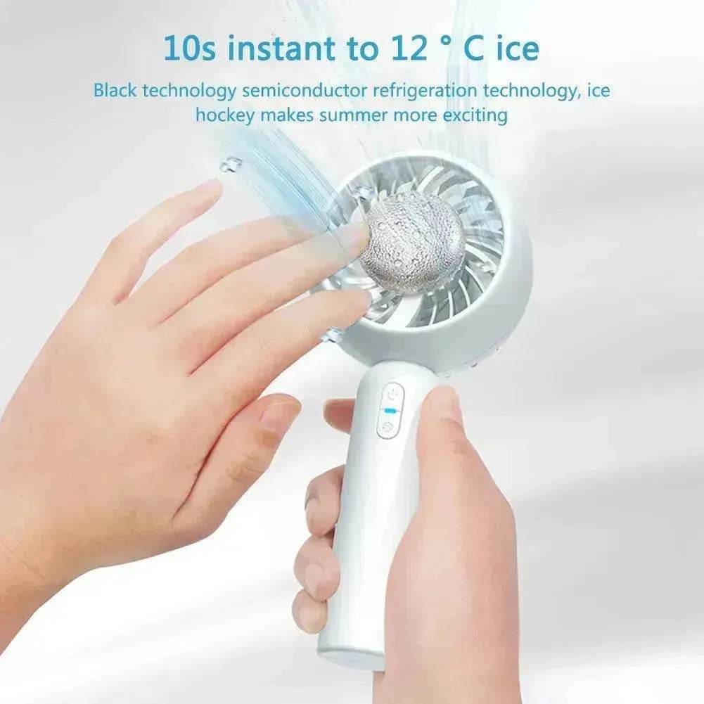 Mini Handheld Mute Fan Semiconductor Refrigeration Cooling Portable Air Conditioner Battery USB Rechargeable Fan Outdoor - EX-STOCK Canada