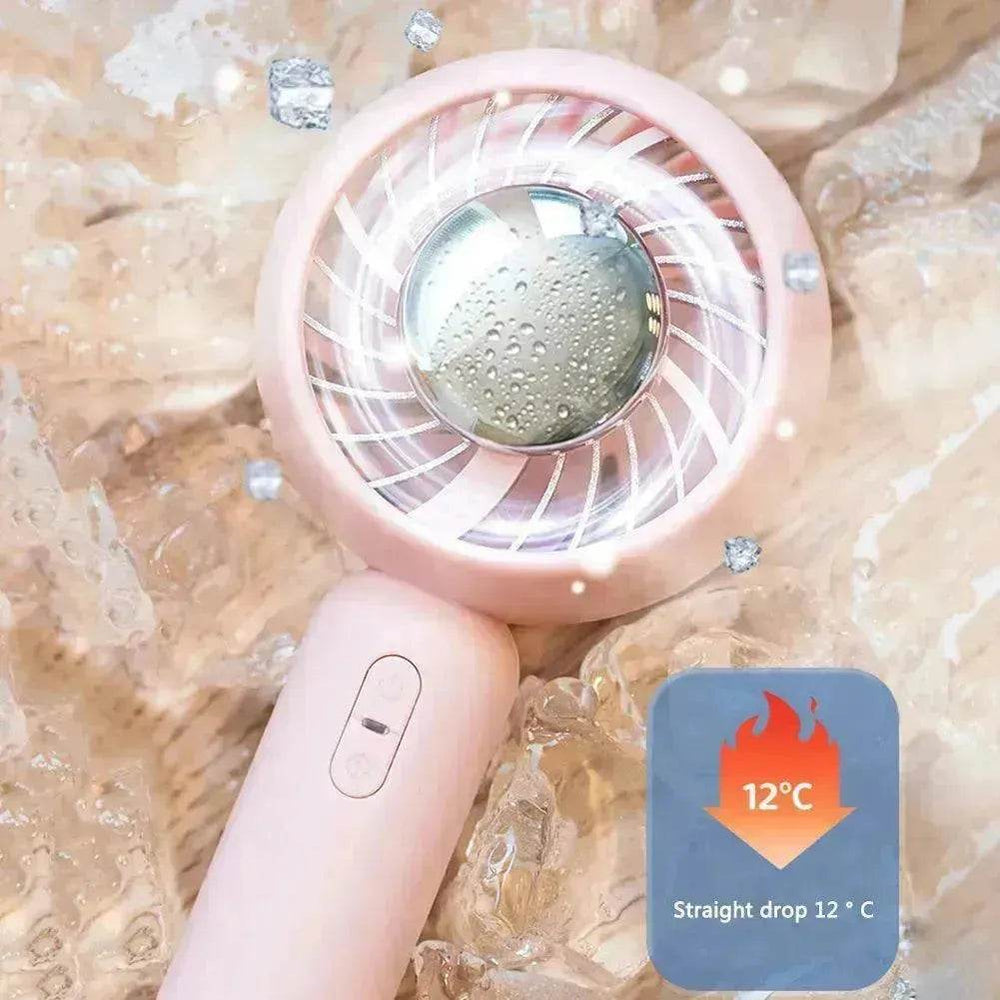 Mini Handheld Mute Fan Semiconductor Refrigeration Cooling Portable Air Conditioner Battery USB Rechargeable Fan Outdoor - EX-STOCK Canada