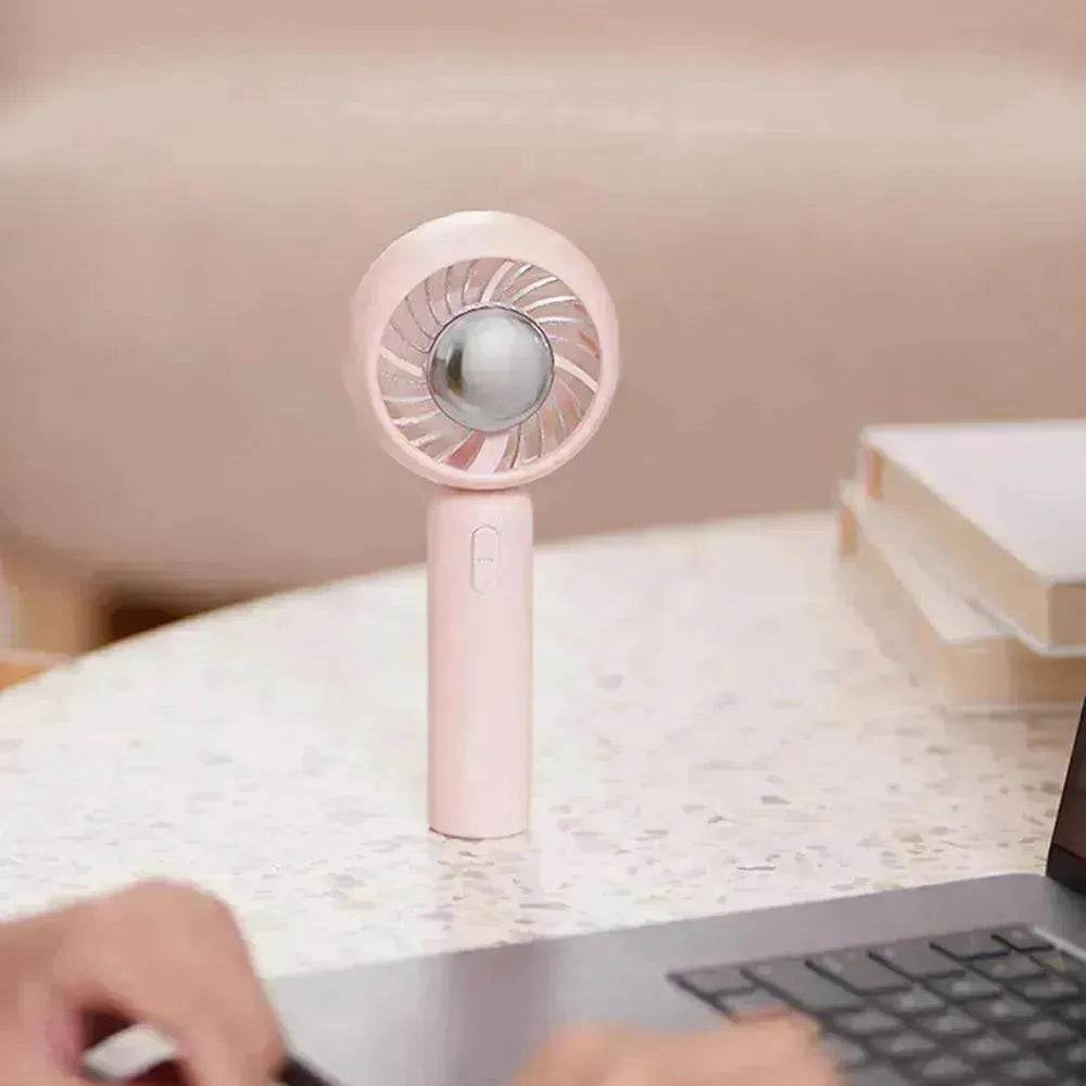 Mini Handheld Mute Fan Semiconductor Refrigeration Cooling Portable Air Conditioner Battery USB Rechargeable Fan Outdoor - EX-STOCK Canada