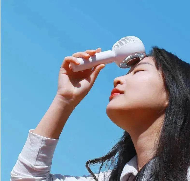 Mini Handheld Mute Fan Semiconductor Refrigeration Cooling Portable Air Conditioner Battery USB Rechargeable Fan Outdoor - EX-STOCK Canada