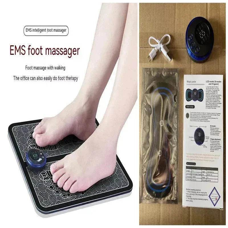Mini Massage Pad Smart LCD Display Electrotherapy Massager Cervical Spine Waist Back Butterfly Instrument Pocket - EX-STOCK Canada