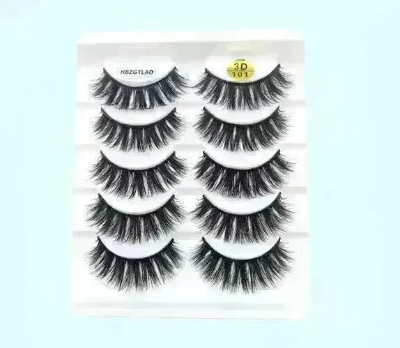 Mink False Eyelashes 3D False Eyelashes Five Pairs Of Soft Cotton Stalk Eyelashes - EX-STOCK CANADA