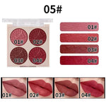 MISS ROSE Lipstick Compact 4 Color Lip Gloss Plate Moisturizing Easy To Color Lipstick Foreign Trade Exclusive For Cross-border In Stock Wholesale - EX-STOCK CANADA