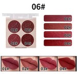 MISS ROSE Lipstick Compact 4 Color Lip Gloss Plate Moisturizing Easy To Color Lipstick Foreign Trade Exclusive For Cross-border In Stock Wholesale - EX-STOCK CANADA