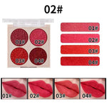 MISS ROSE Lipstick Compact 4 Color Lip Gloss Plate Moisturizing Easy To Color Lipstick Foreign Trade Exclusive For Cross-border In Stock Wholesale - EX-STOCK CANADA