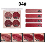 MISS ROSE Lipstick Compact 4 Color Lip Gloss Plate Moisturizing Easy To Color Lipstick Foreign Trade Exclusive For Cross-border In Stock Wholesale - EX-STOCK CANADA