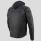 Milwaukee Leather Men's Crossover Scooter Jacket w/ Reflective Skulls & Full Sleeve Removable Hoodie 