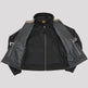 Gilet en cuir Milwaukee Leather pour hommes avec capuche et crâne | Gilet moto 2 en 1 