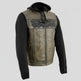 Gilet en cuir Milwaukee Leather pour hommes avec capuche et crâne | Gilet moto 2 en 1 
