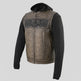 Gilet en cuir Milwaukee Leather pour hommes avec capuche et crâne | Gilet moto 2 en 1 