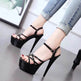 Model High Heels Charming Buckle Women's Shoes 15cm Stiletto - EX-STOCK Canada
