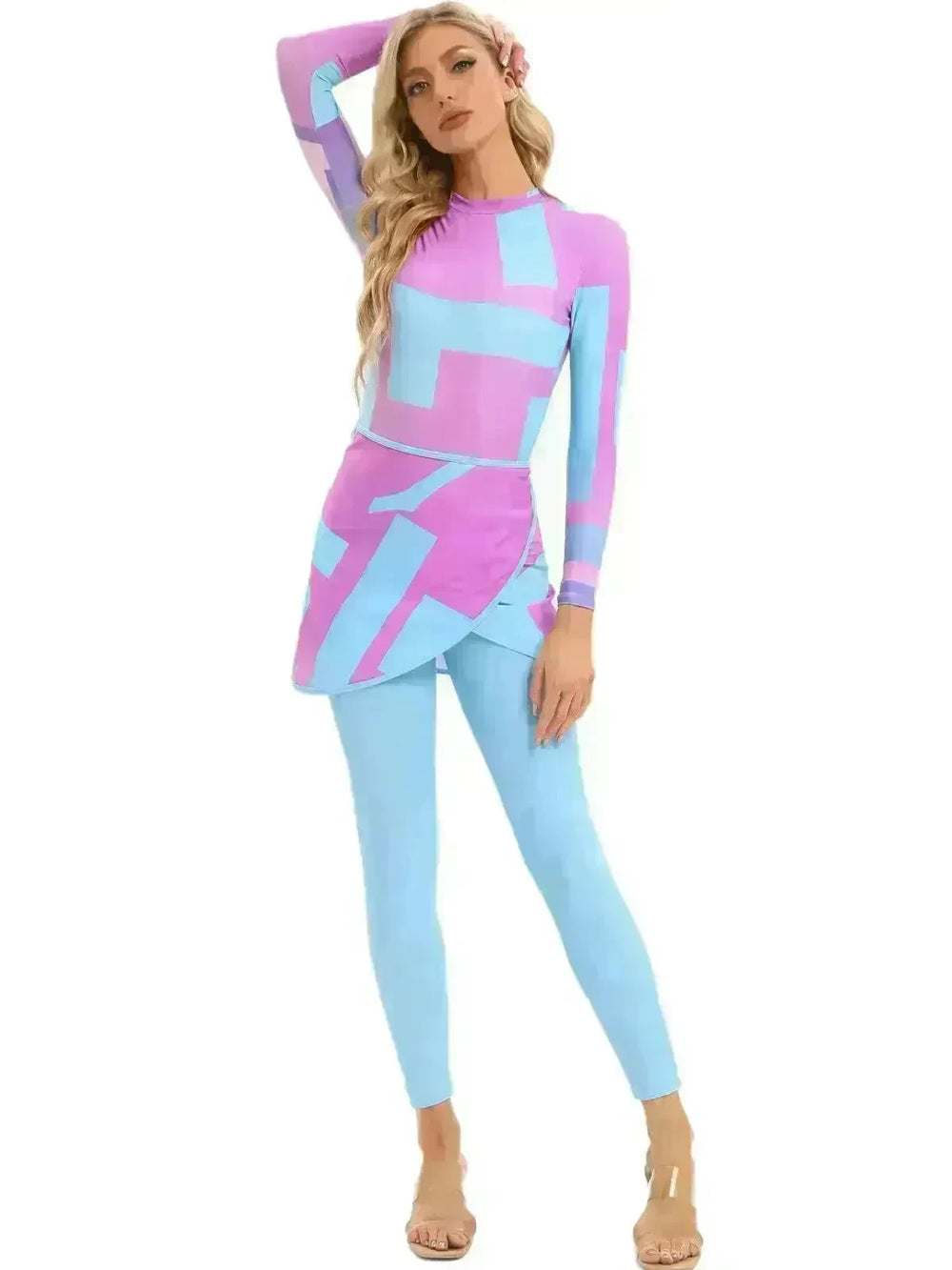 Modest 3 Piece Burkini Swimsuit Set long sleeve - EX-STOCK CANADA