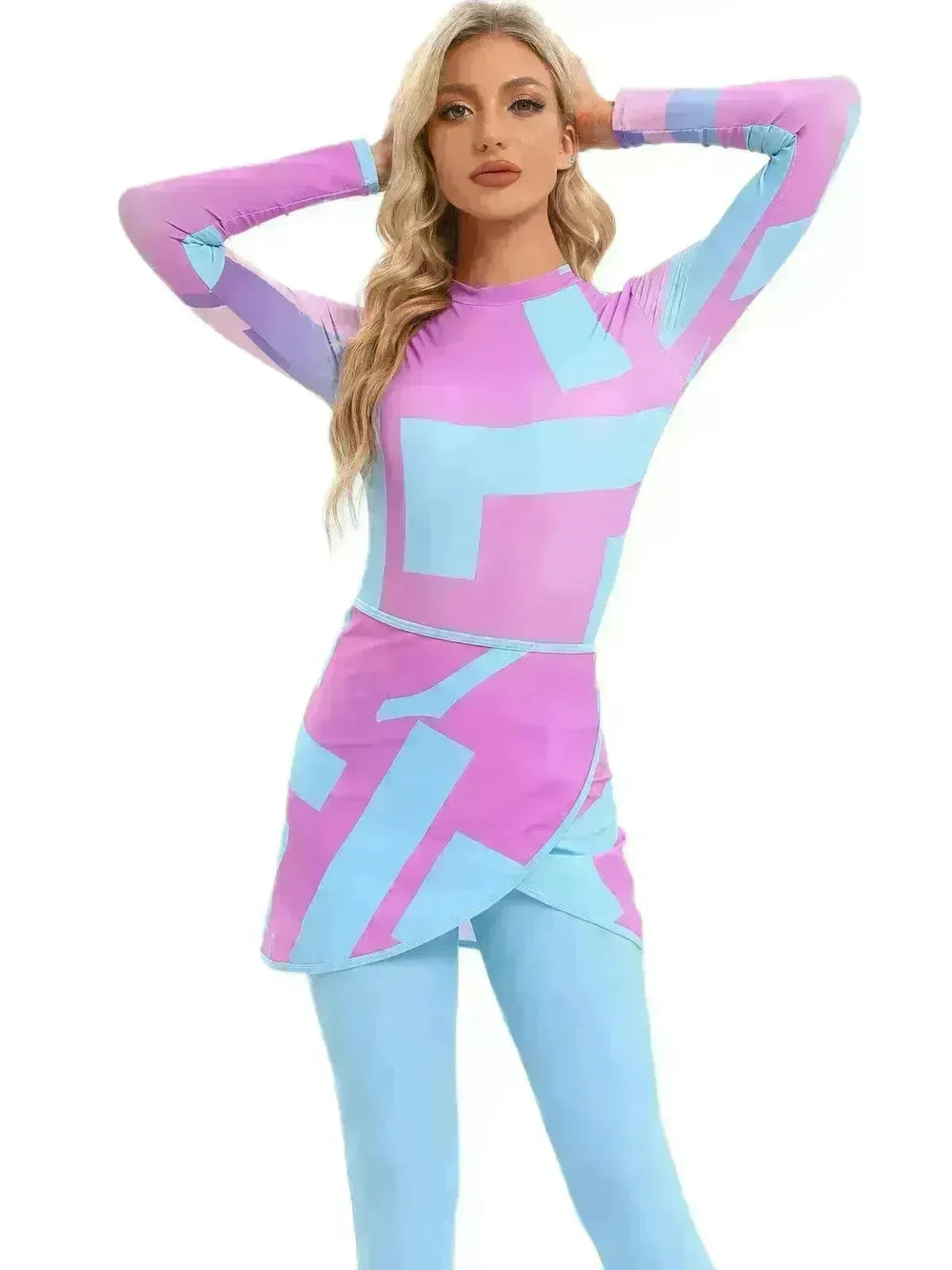 Modest 3 Piece Burkini Swimsuit Set long sleeve - EX-STOCK CANADA