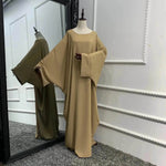 Modest Plain Abaya Dress for Arab Middle East Dubai Turkey Women Casual Everyday Kaftan Abaya - EX-STOCK Canada