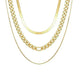 Multi-Layer Thick Chain Stacking Necklace Personality Three-Layer Clavicle Chain Gold Necklace for Women - EX-STOCK CANADA