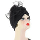Multicolor Mesh Matching Feather Flower Arab Hat - EX-STOCK CANADA