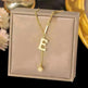 Necklace Ornament Titanium Steel Tassel 26 Letters Female Small Square Pendant Graceful Personality Jewelry - EX-STOCK CANADA