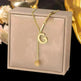 Necklace Ornament Titanium Steel Tassel 26 Letters Female Small Square Pendant Graceful Personality Jewelry - EX-STOCK CANADA