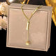 Necklace Ornament Titanium Steel Tassel 26 Letters Female Small Square Pendant Graceful Personality Jewelry - EX-STOCK CANADA
