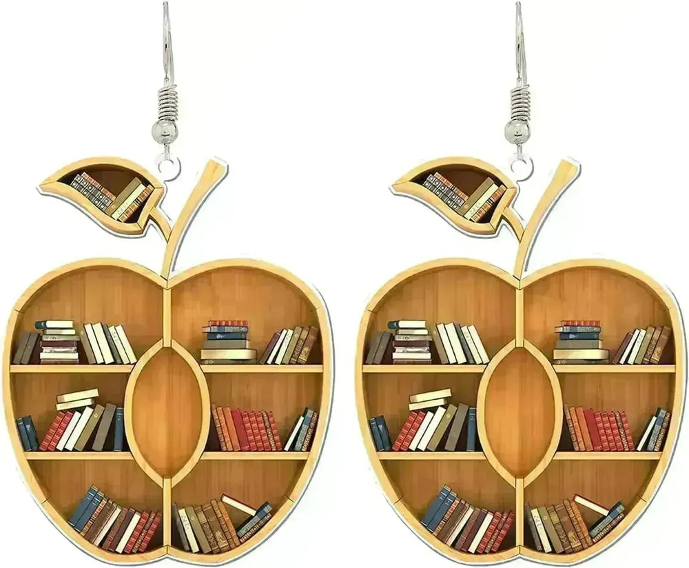 New Book Lovers Heart Librarian Earring - EX-STOCK CANADA