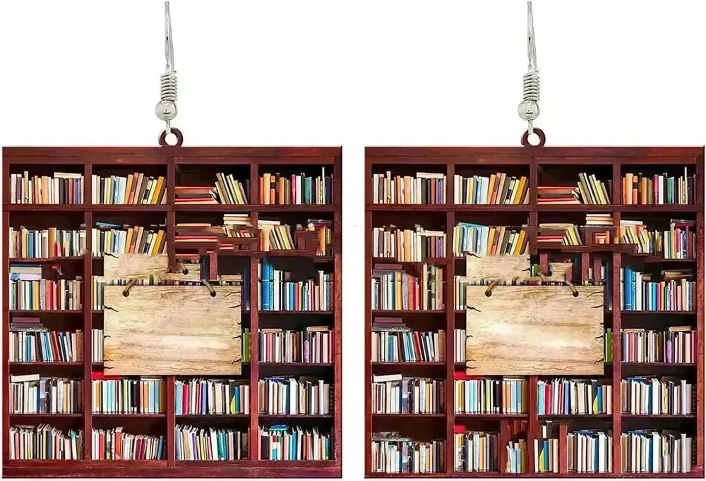 New Book Lovers Heart Librarian Earring - EX-STOCK CANADA