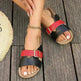 New Color Block Buckle Roman Shoes Summer Slides Flat Sandals Vacation Casual Beach Shoes For Women - EX-STOCK CANADA