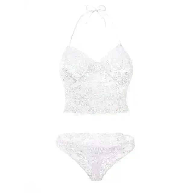 New erotic lingerie Sexy perspective pajamas set Sling lace lingerie - EX-STOCK CANADA