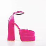 New Fashion 14cm Rhinestone Platform High Heels for Women model - EX-STOCK CANADA