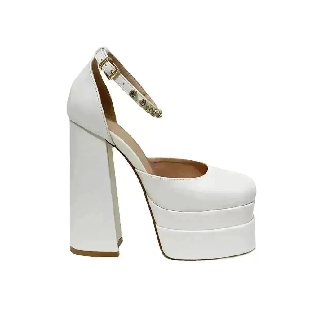 New Fashion 14cm Rhinestone Platform High Heels for Women model - EX-STOCK CANADA